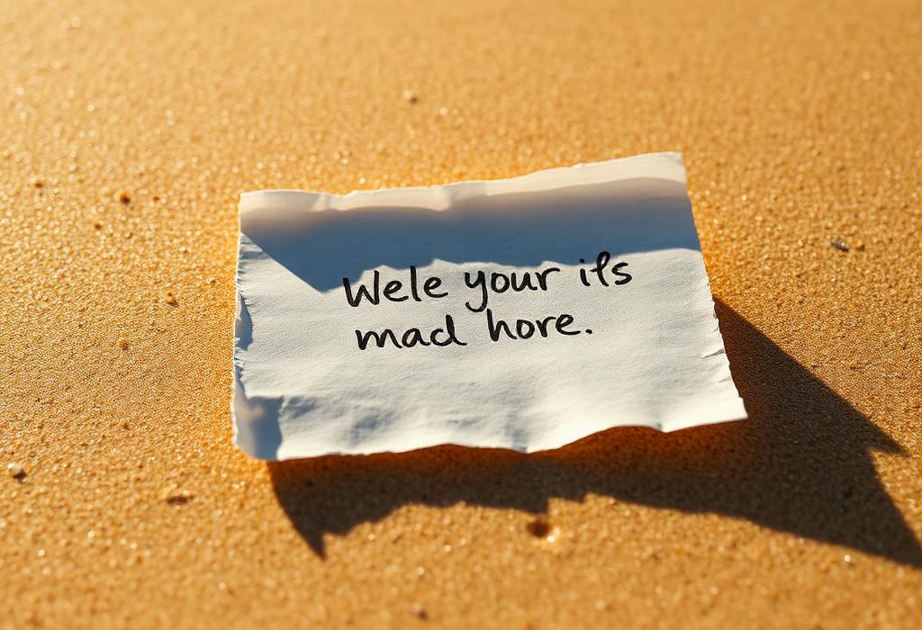 Note in the sand